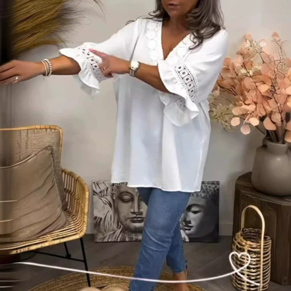 ZARA Summer Chic Flared Sleeve Top